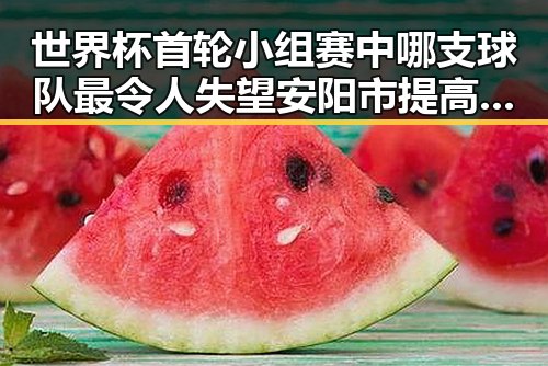 世界杯首轮小组赛中哪支球队最令人失望 安阳市提高城乡低保标准引发关注